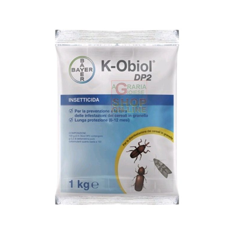 BAYER K-OBIOL DP2 INSETTICIDA IN POLVERE SECCA A BASE DI