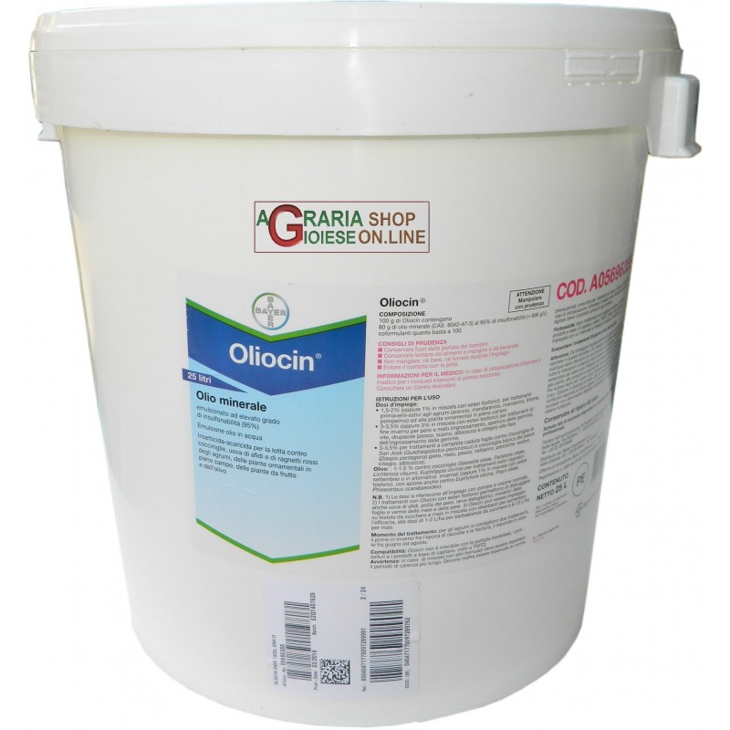 BAYER OLIOCIN OLIO BIANCO MINERALE LT. 25