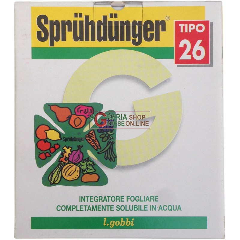 GOBBI SPRUHDUNGER TIPO 26 CONCIME FOGLIARE N.P.K. 15.28.20 CON